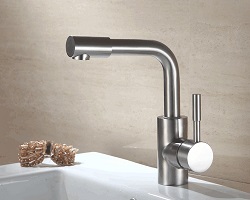 Vòi Lavabo nóng lạnh (cần vuông, đầu xoay 360) SUS304 - Cao cấp HVMMA ITALIA